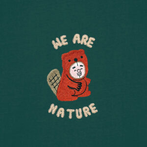 We are nature with Beaver - Glazed Green