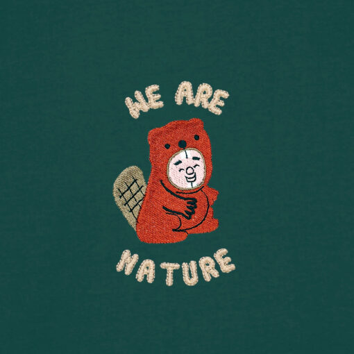 We are nature with Beaver - Glazed Green